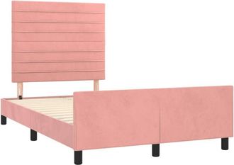 vidaXL Vidaxl - Estructura De Cama Sin Colch&oacute;n Terciopelo Rosa 120x190 Cm