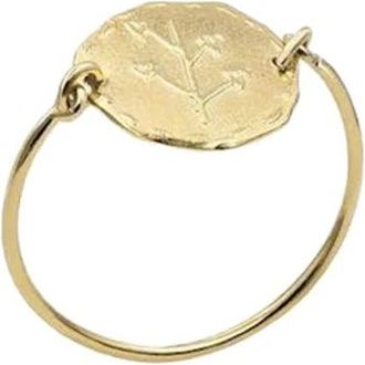 Ines De La Fressange Balucoeurs Plaque Or - Dames - Ringen - Geel - 48 MM - Accessoires
