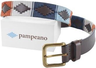 Pampeano Orilla Belt in Brown/burnt Orange/cream at Nordstrom, Size 34
