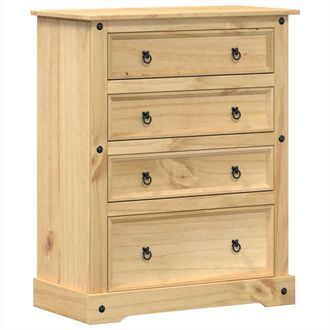 vidaXL C&oacute;moda Cajonera Corona Madera Maciza De Pino 92x48x114 Cm Vidaxl