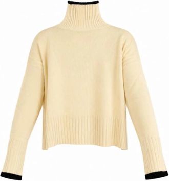 Pinko Falkland Turtleneck - Dames - Coltruien - Beige - M - Wol - Truien & Vesten