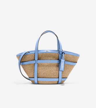 Cole Haan Womens Key West Tote Crossbody Bag - Blue