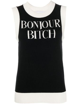 Viktor & Rolf Tweekleurige tanktop - Zwart