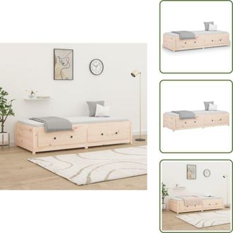 vidaXL The Living Store Dormeuse 90x190 cm Single in Legno Massello di Pino - Letto in legno massello