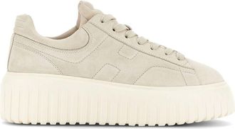 Hogan H-Stripes suede sneakers - women - Suede - 35.5 - Neutrals