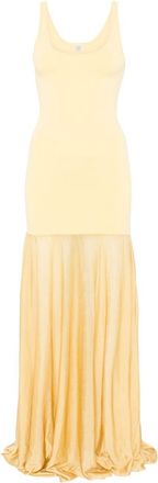 Toteme panelled maxi dress - women - Polyamide/Polyester/Viscose/Elastane - M - Yellow