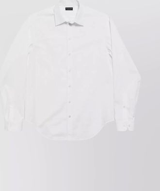 Balenciaga button-down long sleeve shirt with curved hem