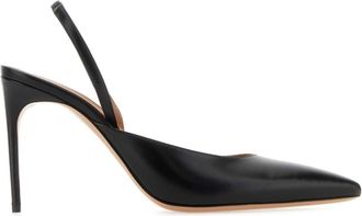 Malone Souliers Black Leather Pumps