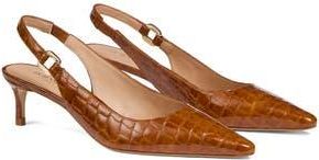 L.k. Bennett Lettie Oloid Pointed Toe Slingback Pump in Tan at Nordstrom Rack, Size 7Us / 37Eu