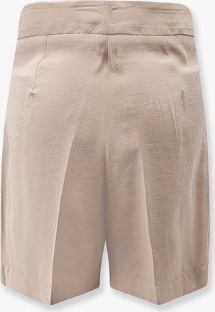Hev&ograve; Womens Bermuda Shorts Torre Lapillo Beige Modal
