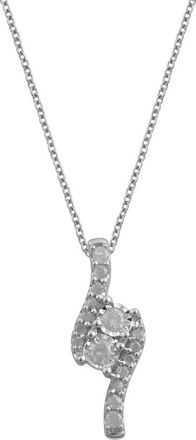 DiamondMuse Diamond Muse 0.25 cttw White Gold Over Sterling Silver Diamomd Necklace for Women