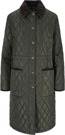 Burberry Cappotto con colletto a coste - Verde