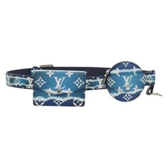 Louis Vuitton Pre-owned Vintage Monogram Canvas Belt - female - Louis Vuitton Vintage - Vintage Belts - Blue - ONE SIZE - Pre-owned