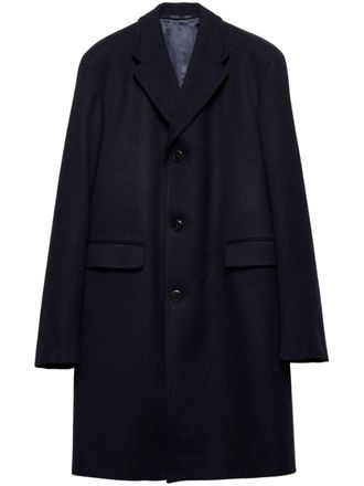 Prada single-breasted wool coat - Blue