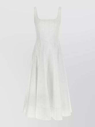 Staud wells dress flared skirt midi length