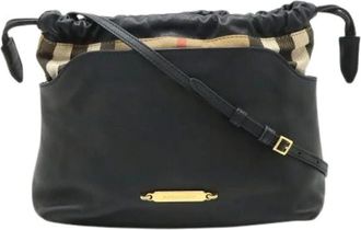Burberry Borsa a spalla in pelle Mega Check Pre-owned - - Pre-owned - Donna - Nero - ONE SIZE