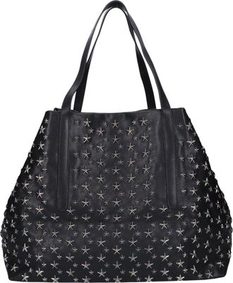 Jimmy Choo London Black Leather Tote Bag (Pre-Owned)