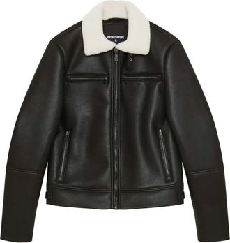 Patrizia Pepe Giacca con colletto in shearling - Nero