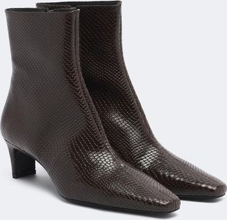 Staud Wally snake-effect leather ankle boots