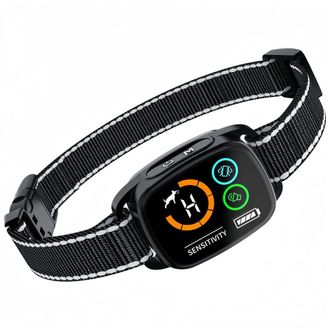 OEM Collar Antiladridos Inteligente Recargable E Impermeable Con Vibraci&oacute;n/pitido Para Perros Grandes Y Peque&ntilde;os, Color Negro