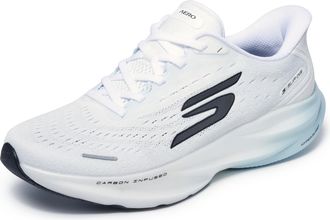 Skechers Mens Aero Spark Slip Ins Running Trainer, White/Light Blue, 7 UK