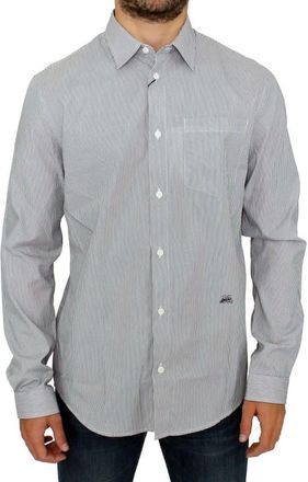 Gianfranco Ferre Striped Cotton Casual Mens Shirt