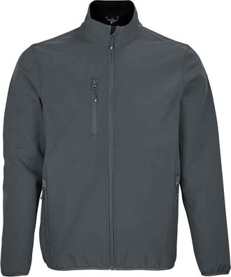SOLS Heren Falcon Soft Shell Jas (Houtskool Grijs Effen)