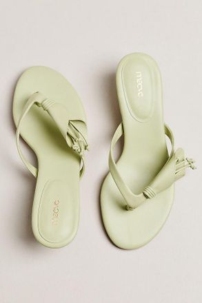 Maeve Flower Kitten Heel Thong Sandals