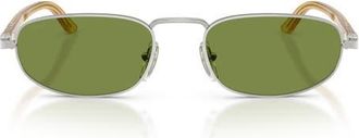 Persol 56mm Pillow Sunglasses in Silver/green at Nordstrom