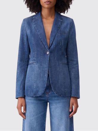Liu Jo Blazer monopetto in denim con micro strass