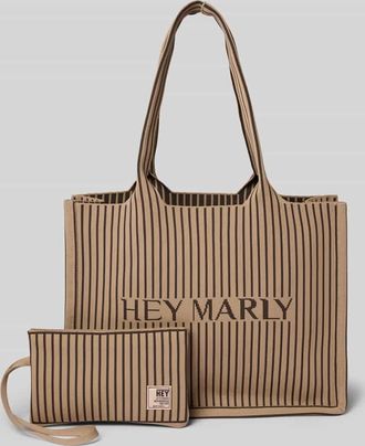 Hey Marly Handtasche in Strick-Optik Modell Summer in Hellbraun, Gr&ouml;&szlig;e 1