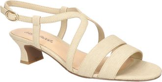 Easy Street Blissful Ankle Strap Sandal in Natural Linen at Nordstrom, Size 8.5
