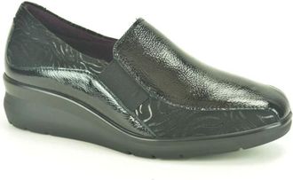 Pitillos Zwart Lace + Print HK. DZ. - Dames - Loafers - Zwart - 40 EU - Schoenen