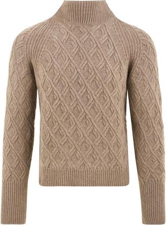 Drumohr Bruine Sweater Model L5St 104L 540 - Dames - Coltruien - Bruin - XS - Truien & Vesten