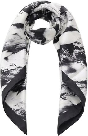 Givenchy Accessoires, Dames, Zwart, ONE Size, Wol, Wol & Zijde Vierkante Sjaal