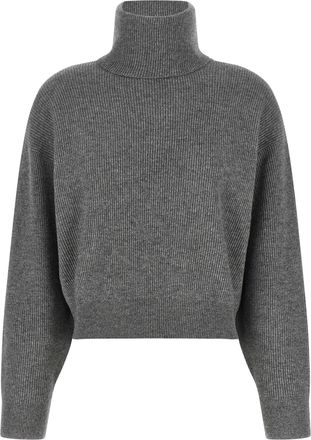 Brunello Cucinelli Gray Virgin Wool Womens Cardigan