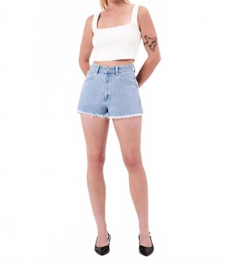 Abrand Kendall Hi-Relaxed Denim Short In Light Vintage Blue