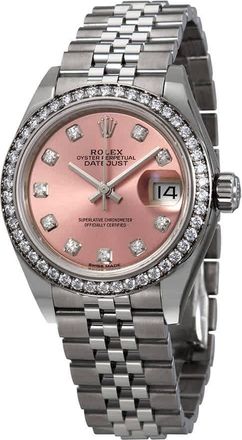 Rolex Lady Datejust Automatic Pink Diamond Dial Ladies Jubilee Watch 279384PDJ