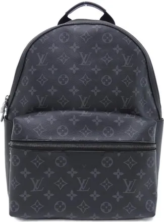 Louis Vuitton Black Coated Canvas Backpack (Pre-Owned)