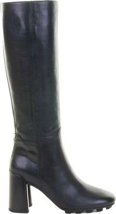 Hogan Boots - Dames - Laarzen met Hak - Zwart - 37 1/2 EU - Leer - Schoenen