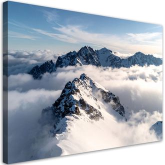 Feeby Cuadro Sobre Lienzo, Cumbres Nevadas Panorama, 120x80