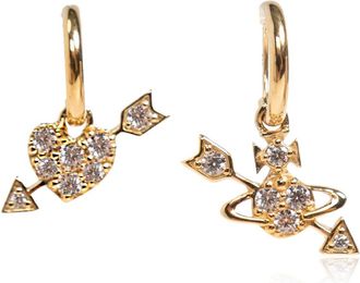 Vivienne Westwood Kiri Zilveren Oorbellen - Dames - Oorbellen - Geel - ONE Size - Accessoires
