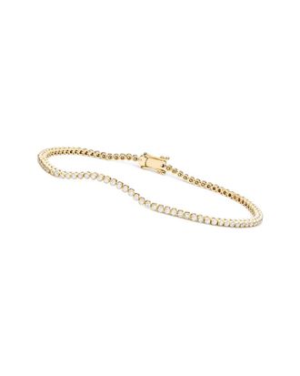 Genevive 14K Gold Over Silver Cz Bracelet