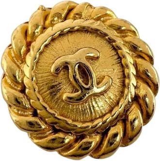 Chanel Pre-owned Button Accessory - Dames - Vintage Horloges - Geel - ONE Size - Vintage