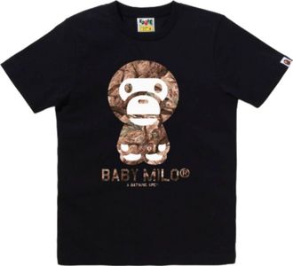 A Bathing Ape Tree Edge Camo Baby Milo T-Shirt Black 2L80-210-018-BLK
