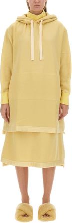 Jil Sander Yellow Solid Hood Sweatshirt