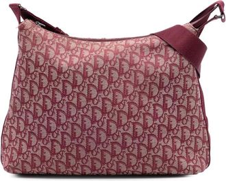Dior Pre-owned Shoulder Bags, female, Red, Size: ONE SIZE Pre-owned Vintage Trotter Monogram Shoulder Bag