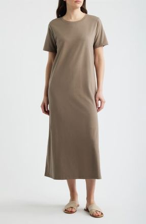 Eileen Fisher Maxi T-Shirt Dress in Walnut at Nordstrom, Size Xx-Small
