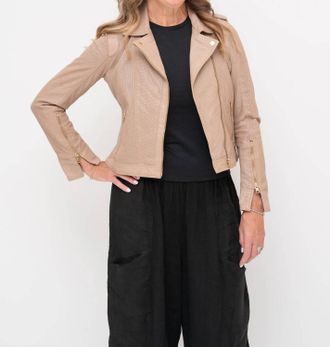 Mauritius Sinta Leather Jacket In Sand