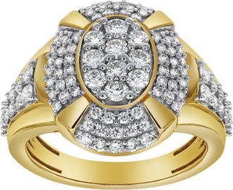 LuvMyJewelry Colosseum 14K Yellow Gold Diamond Men Statement Ring - 1.83ct